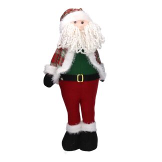 Babbo natale tessuto verde rosso cm27x10 h61