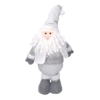 Babbo natale tessuto bianco grigio cm25x9h38