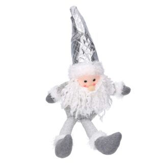Babbo natale tessuto bianco grigio cm29x10h45