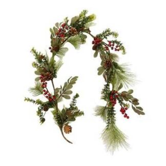 Festone plastica verde cm ø15h150