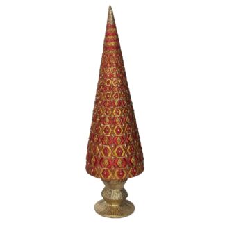 Albero resina rombi rosso cm ø12h43