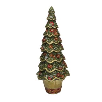 Albero resina fiori verde cm ø12h33