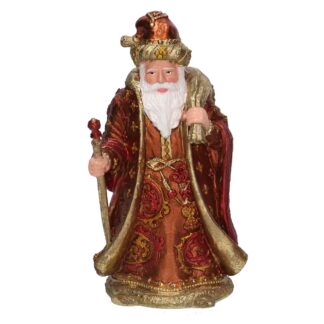 Babbo natale resina rame cm 12x10h20