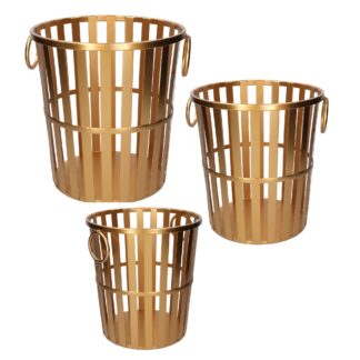 Cesta metallo 1-3 oro svasata cm39,5x37,5h36,5