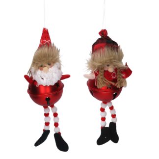 Campanello metallo pupazzo rosso 2 assortiti cmø8x30