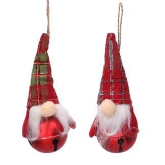 Campanello metallo gnomo rosso 2 assortiti cmø6x18,5