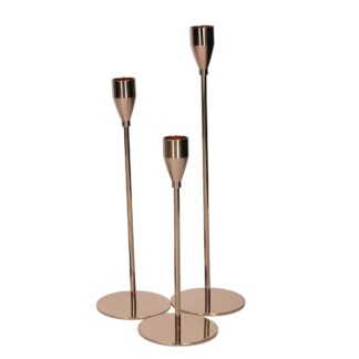 Portacandele metallo 1-3 oro cm ø8h30