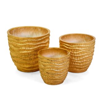 Portavaso resina 1-3 oro cm ø36h39,5