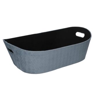 Cesta velluto azzurro cm45x30h14