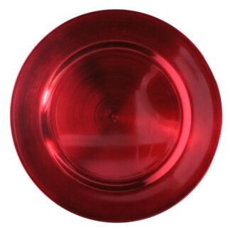 Sottopiatto plastica rosso tondo cm ø33