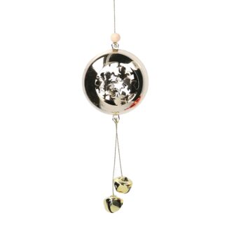 Addobbo per albero metallo con angeli oro cm7,8x4,4x18/27