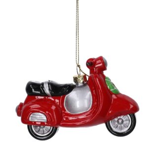 Addobbo per albero plastica vespa rossocm13,5x7