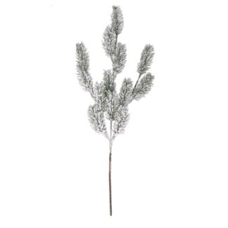 Ramo plastica pino innevato verde cm20 h58