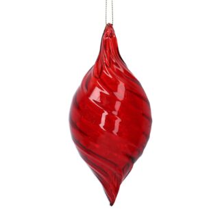 Sfera vetro goccia rosso cm ø6,5h12