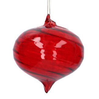 Sfera vetro cipolla rosso cm ø12h12