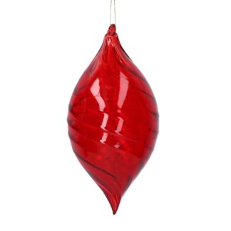 Sfera vetro goccia rosso cm ø10h17