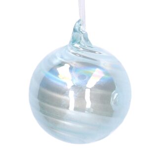 Sfera vetro perlescente azzurro cm ø8h8