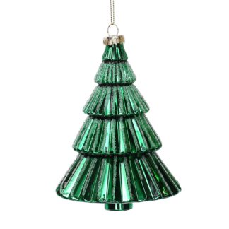 Albero vetro trasparente verde cm ø9,5h15