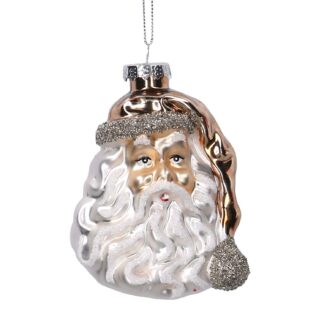 Babbo natale vetro oro cm ø7,5h9,5