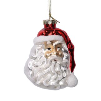 Babbo natale vetro rosso cm ø7,5h9,5