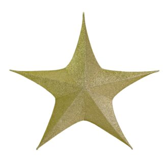 Stella pieghevole tessuto effetto glitter oro cm135x0x135