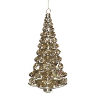 Albero vetro oro cm10x10h18