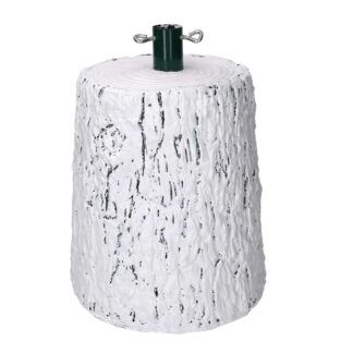 Base albero max h180 resina tronco innevato bianco cm ø22h30
