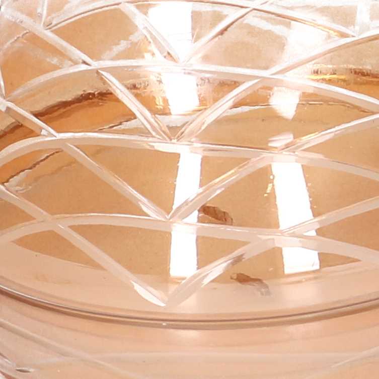 Candela paraffina profumata vaniglia insfera vetro oro cmø13h13 scatola regalo - immagine 3