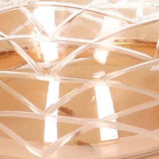 Candela paraffina profumata vaniglia insfera vetro oro cmø15h15 scatola regalo