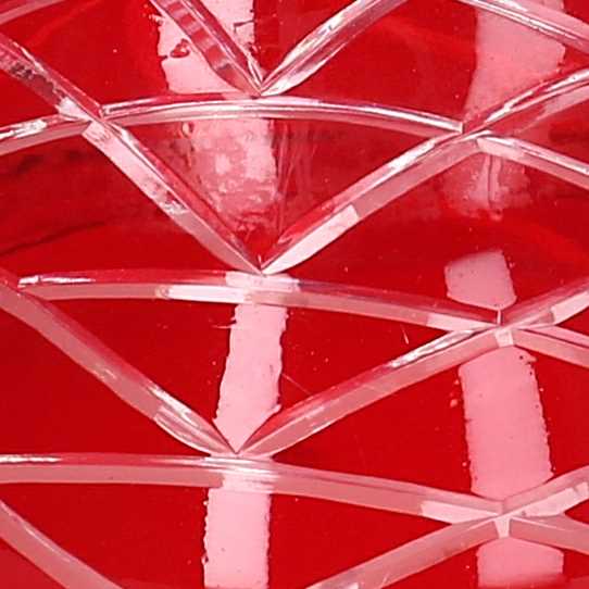 Candela paraffina profumata lavanda in sfera vetro rosso cmø15h15 scatola regalo - immagine 3