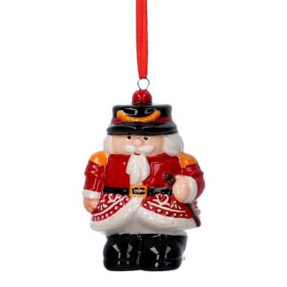 Soldatino ceramica con spada rosso cm5x4,5h7,8