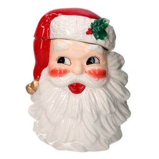 Barattolo ceramica babbo natale rosso cm23,5x20,3h30,5