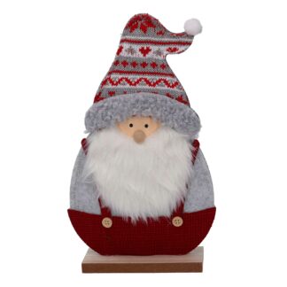 Gnomo legno e feltro rosso cm24x6h39