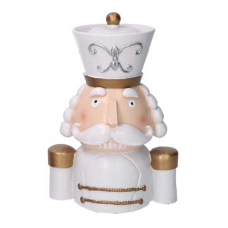 Soldatino resina busto bianco e oro cm14x11h20
