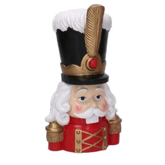 Soldatino resina busto rosso e nero cm12x11h23