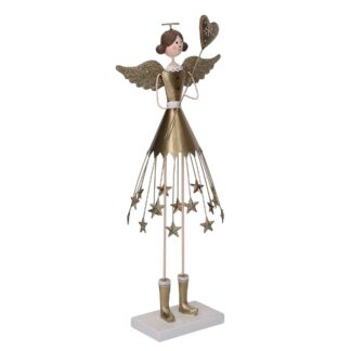 Angelo metallo oro cm13x8h30