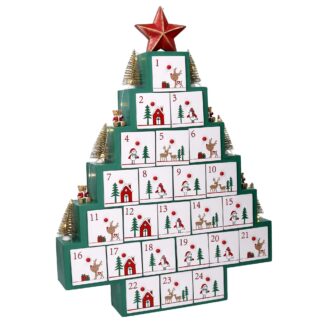 Calendario legno bianco con led cm43,5x8h61