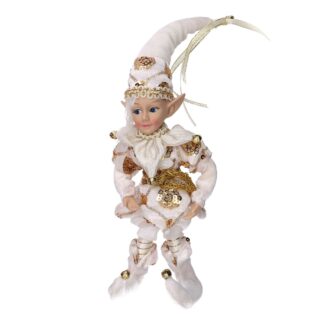 Elfo tessuto oro bianco cm10x6h30