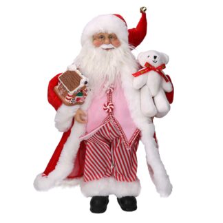 Babbo natale tessuto rosa rosso cm28x18h46