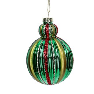 Sfera vetro verde cm ø8h10,5