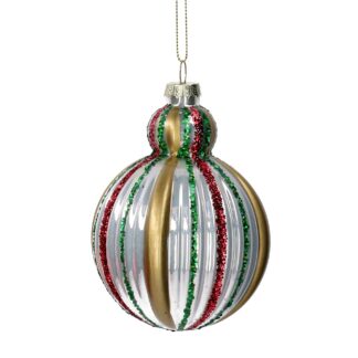 Sfera vetro bianco cm ø8h10,5