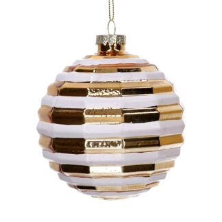 Sfera vetro oro bianco cm ø10h10