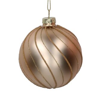 Sfera vetro opaco oro cm ø8h8