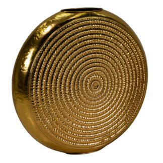 Vaso metallo oro tondo cm80x23,5h77
