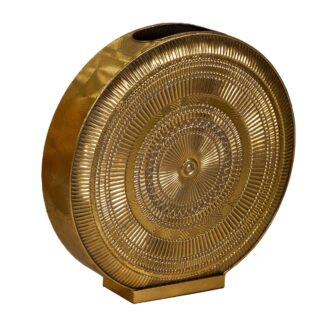 Vaso metallo oro tondo cm60,5x15h61,5