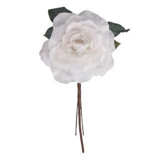 Fiore tessuto bianco cm ø17h11