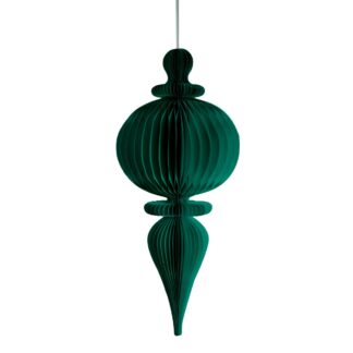 Sfera carta a nido d'ape puntale verde cm ø35h80