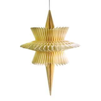 Sfera carta a nido d'ape puntale avoriocm ø70h100