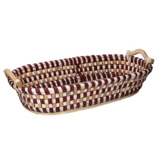 Cesta vimini marrone ovale cm52/54x30h10