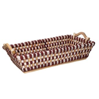Cesta vimini marrone rettangolare cm49/52x28h10